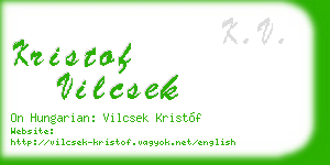 kristof vilcsek business card